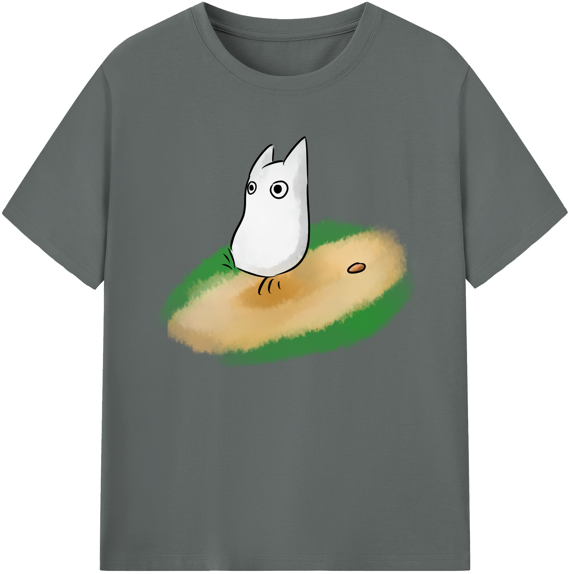 （画像用） となりのトトロ 草壁メイ 草壁サツキ My Neighbor Totoro Satsuki Kusakabe Mei Kusakabe 綿100％ メンズ半袖Tシャツ｜肌触りやわらか＆通気性